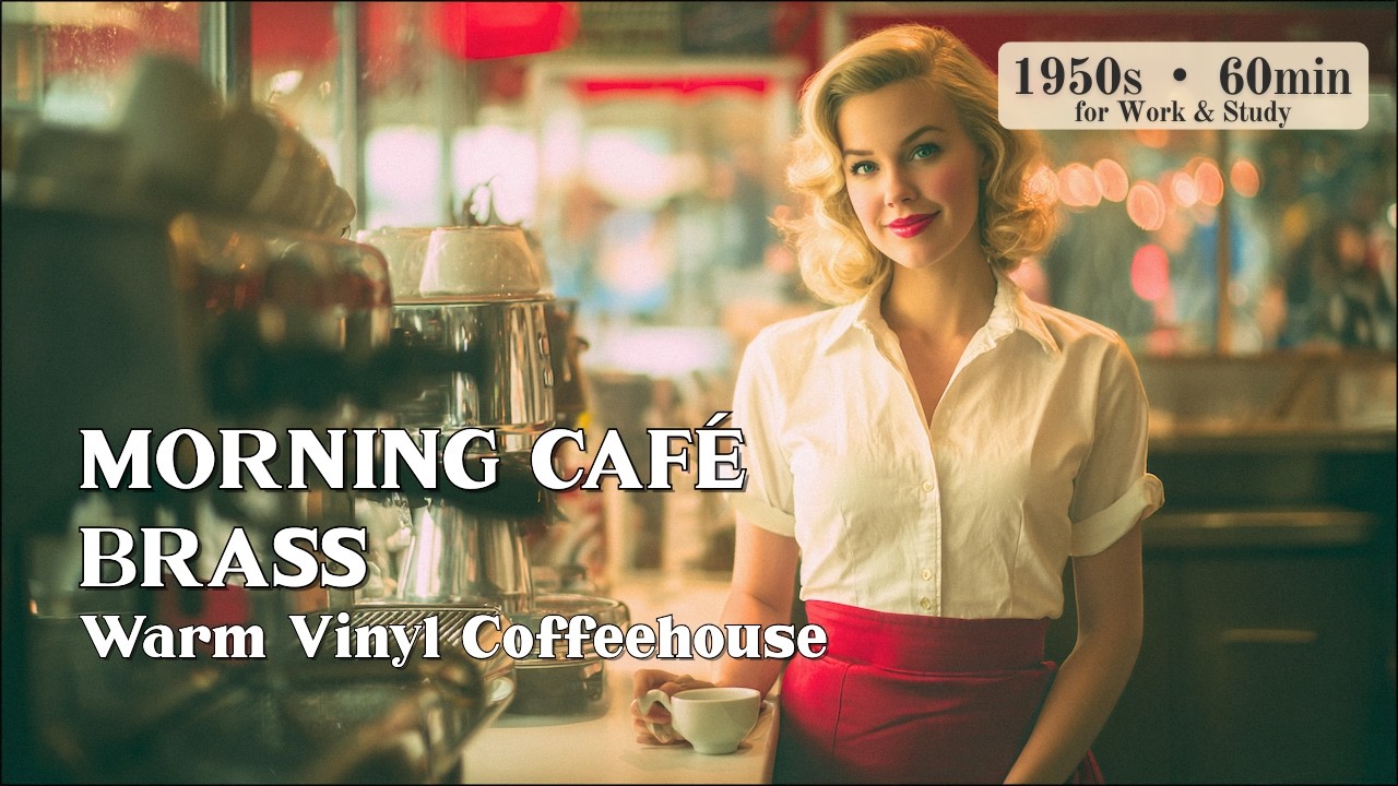 Morning Café Brass – Bright Winter Start | 60min • 1950s Jazz for Work & Study（朝の作業用BGM）