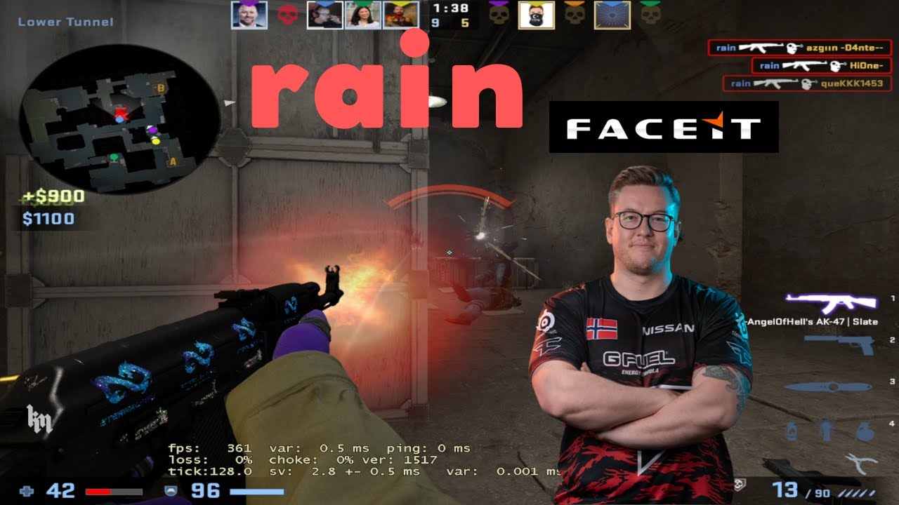 rain FACEIT Ranked POV - dust2 - 2022.09.18
