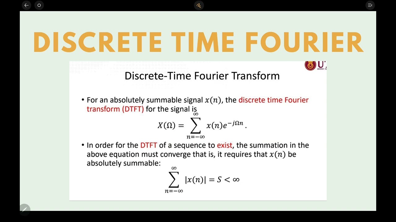 DTFT & INVERSE DTFT