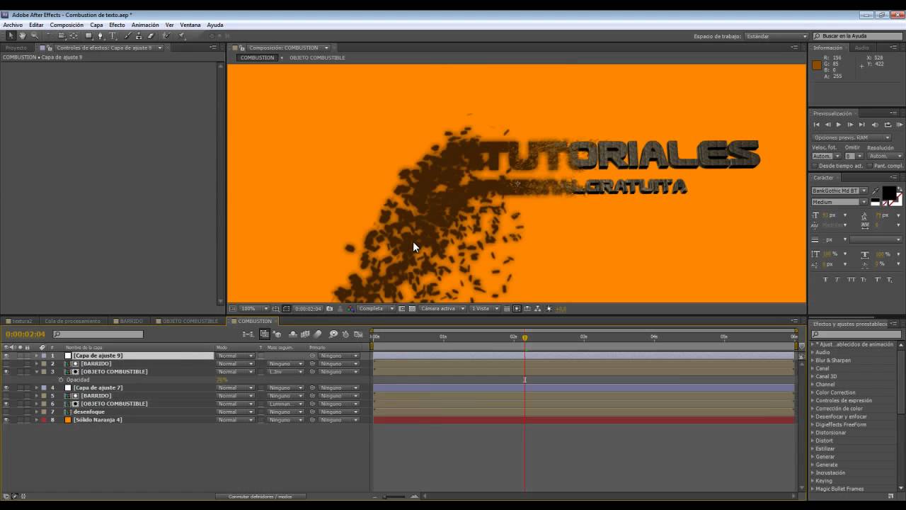 Tutorial After Effects // Efecto Combustión (By: Ildefonso Segura)