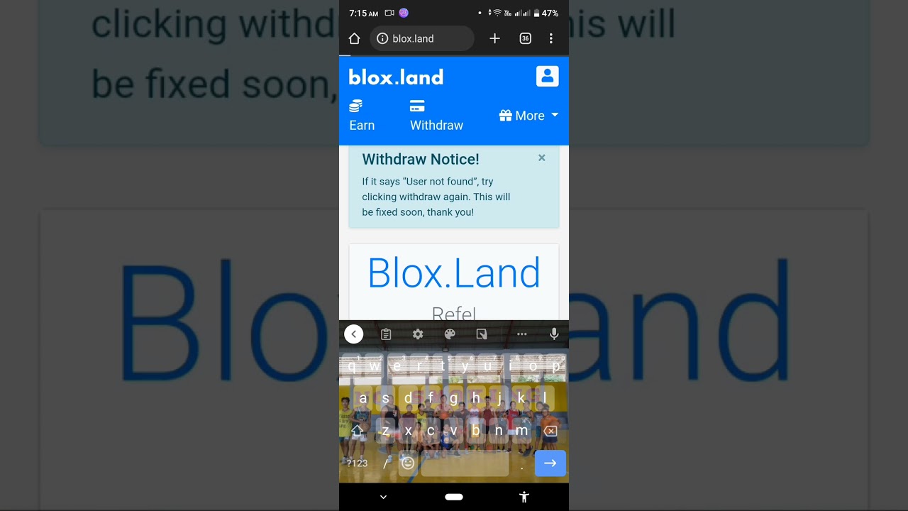 Blox.land the easiest site to earn Robux!!