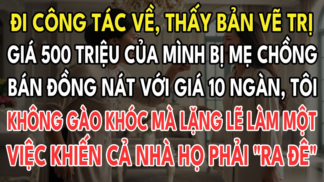 Đi Làm Về, Thấy Bản Vẽ Trị Giá 500 Triệu Của Mình Bị Mẹ Chồng Bán Đồng Nát Với Giá 10 Ngàn. Tôi...