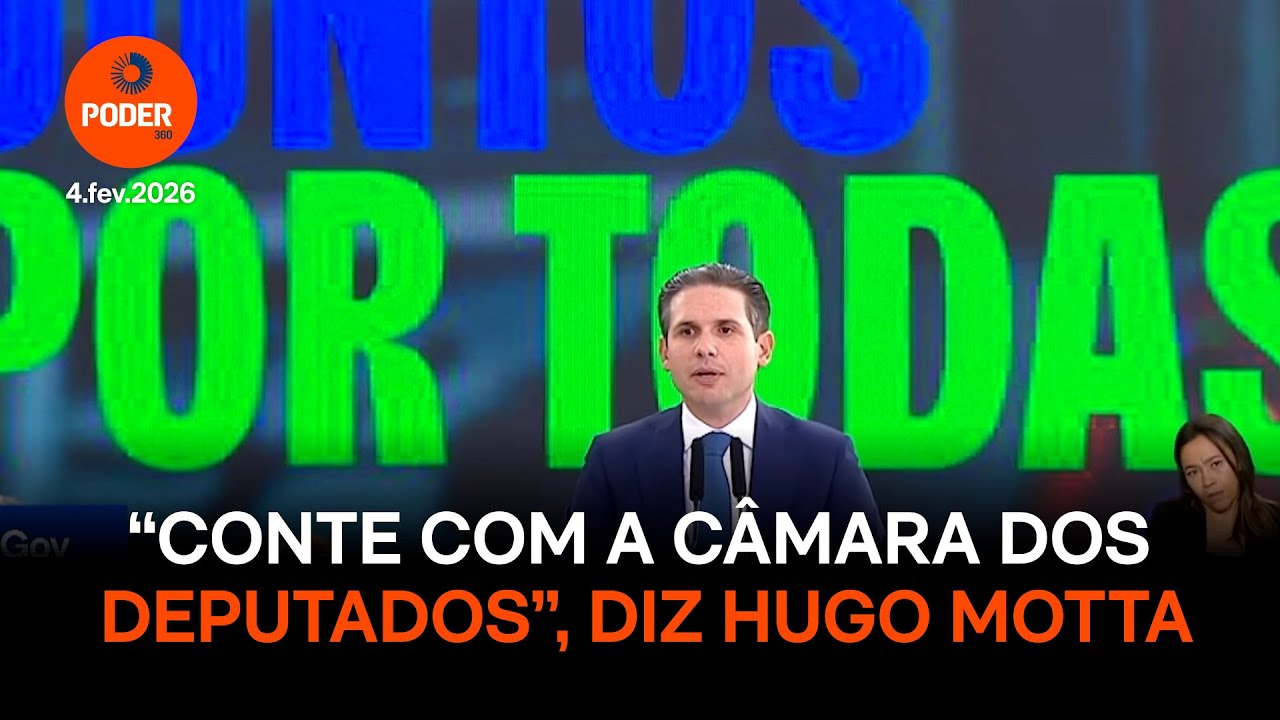 Hugo Motta discursa no lançamento do Pacto Brasil de Enfrentamento ao Feminicídio