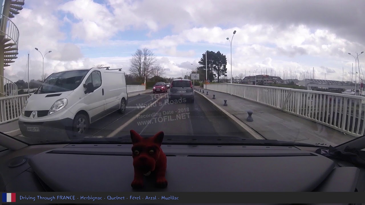 694 Driving in FRANCE - Herbignac - Quelnet - F&eacute;rel - Arzal - Muzillac 2018