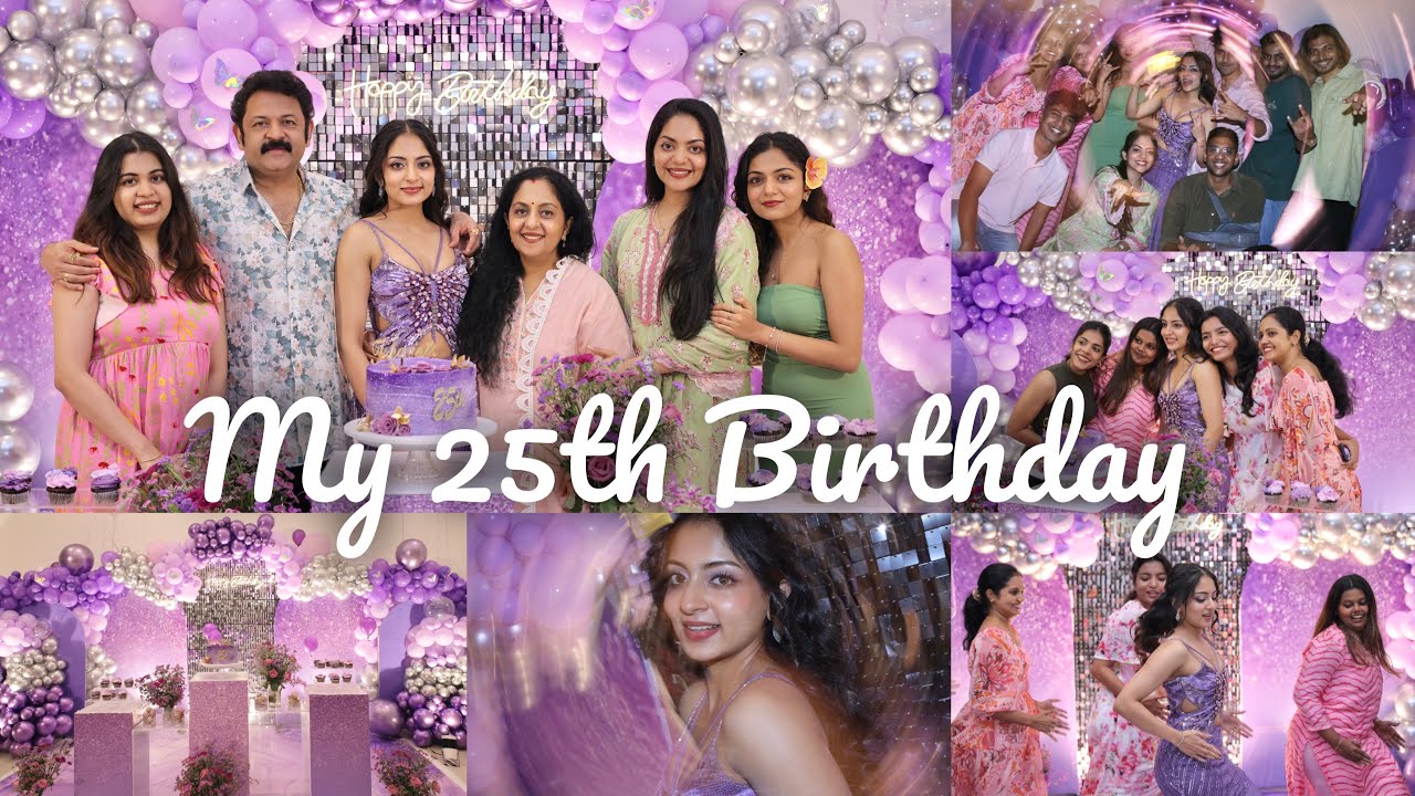 Внутри вечеринки по случаю моего 25-летия ✨💜 | Ишаани Кришна.