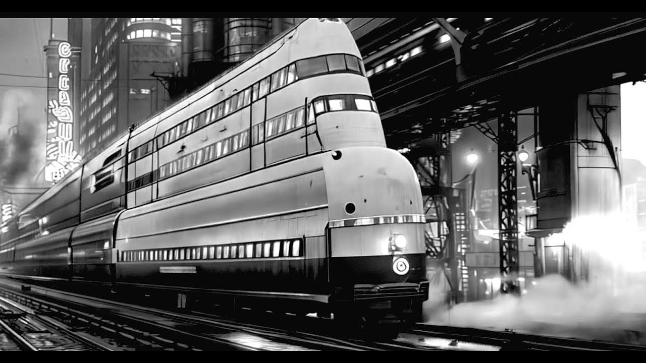 Synthsaga SciFi:  20th century retro TrainPunk V2 - Intercity Line - ,parallel dimension