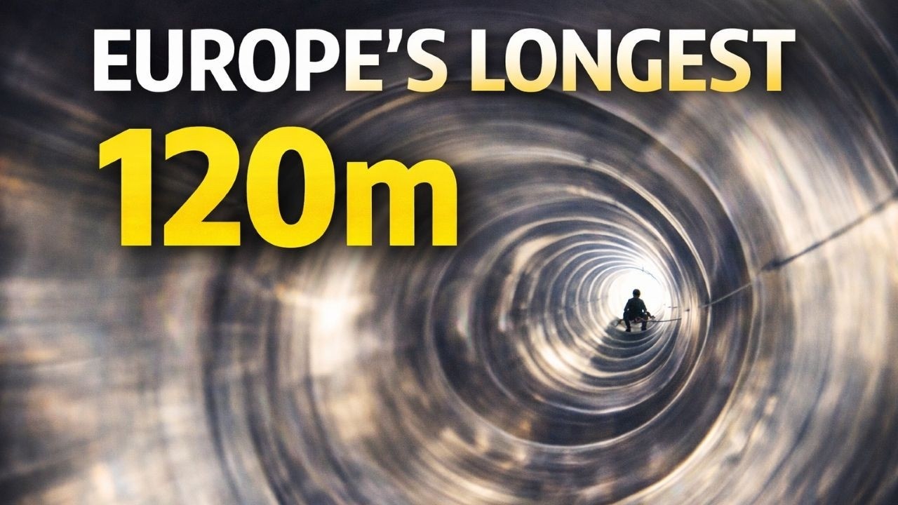120 meters Slide - LONGEST SLIDE in Europe - Pyramidenkogel