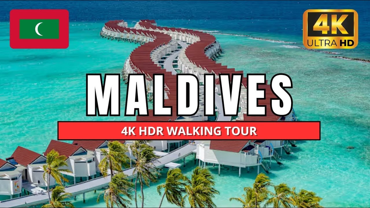 Maldives 4K60 HDR Walking Tour | All-Inclusive Island & Villas