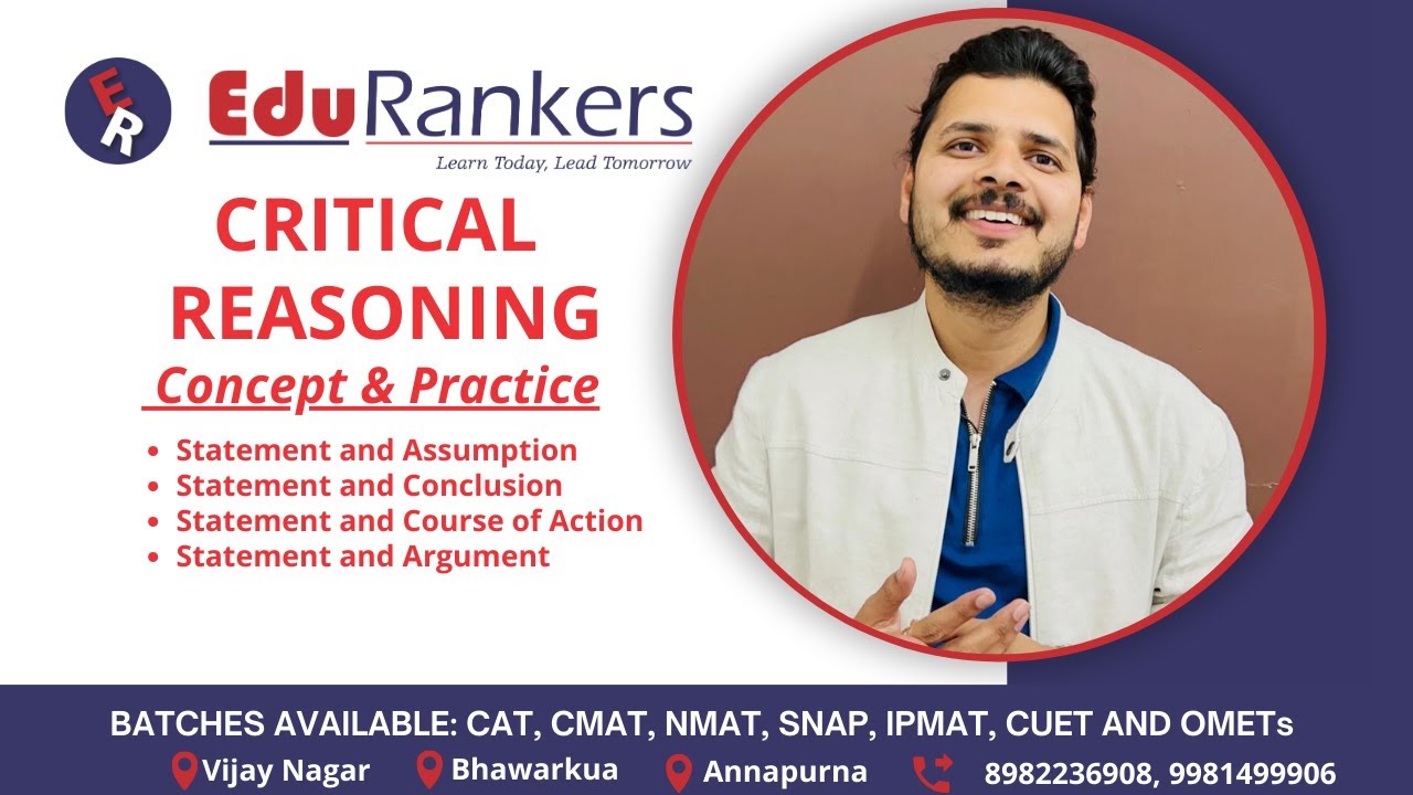 Critical Reasoning for CMAT NMAT SNAP | Concepts + Approach