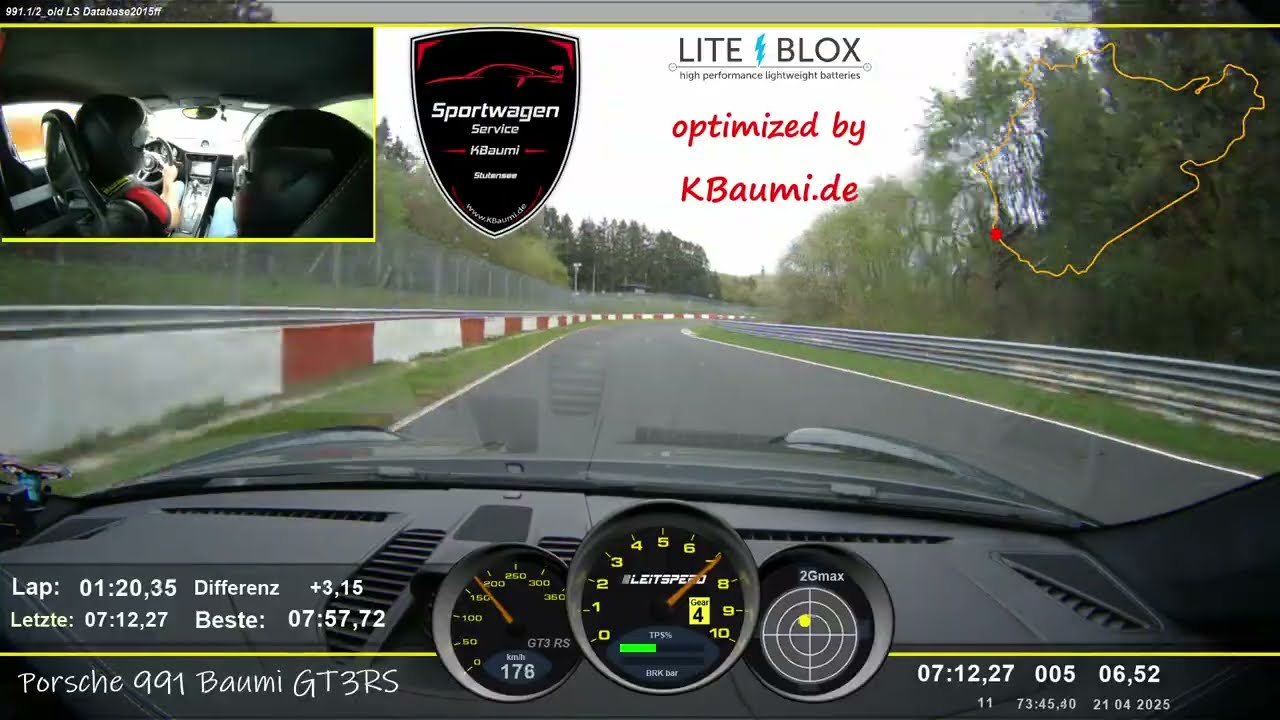Onboard the Porsche 911 GT3 RS Nürburgring lap Nordschleife Touristenfahrten KBaumi on track