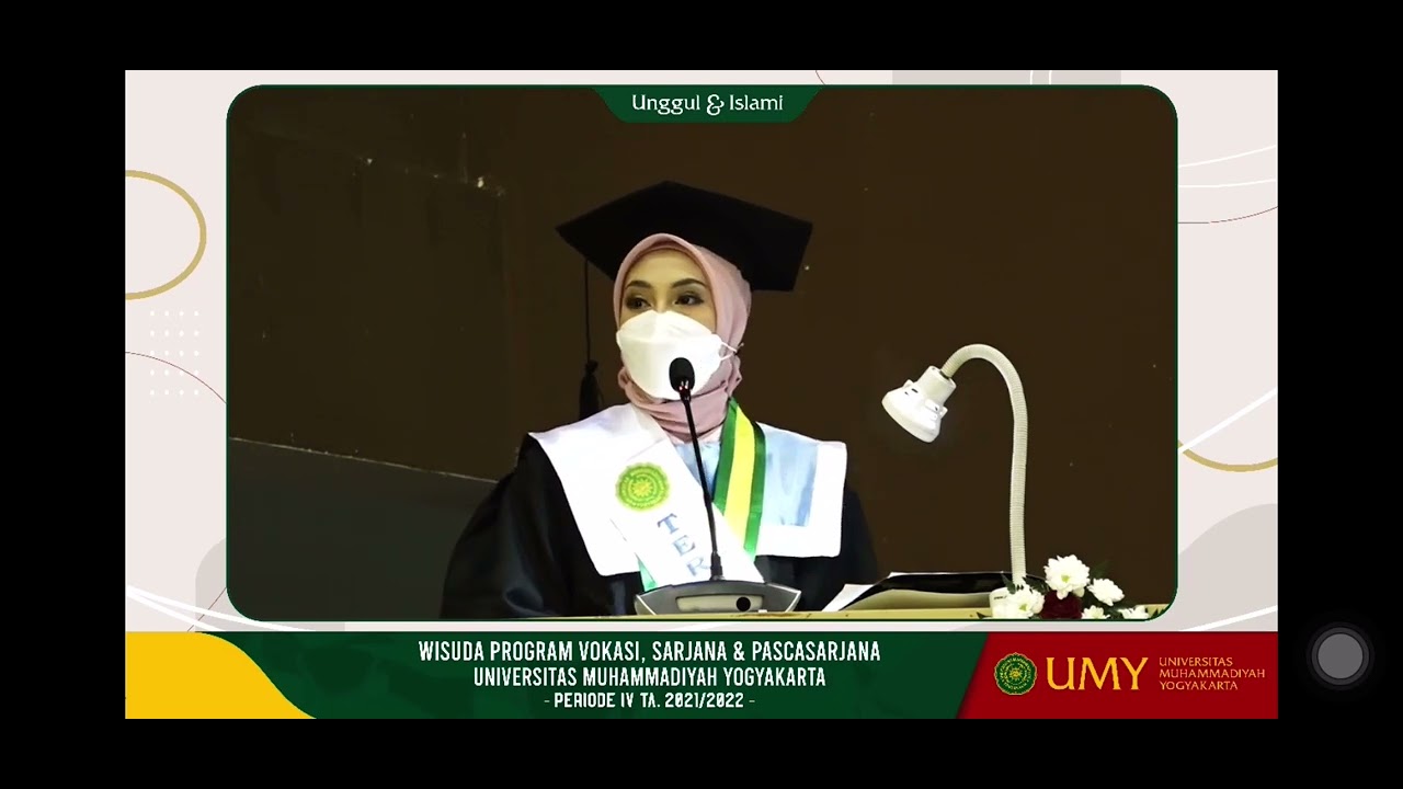 Pidato Wisuda Anisa Sopiah | Wisuda Periode IV UMY 2022