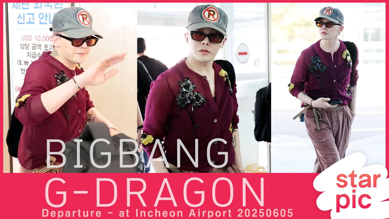 빅뱅 지드래곤 '아침부터 빛이나~!' [STARPIC] / BIGBANG G-DRAGON Departure - at Incheon Airport 20250605