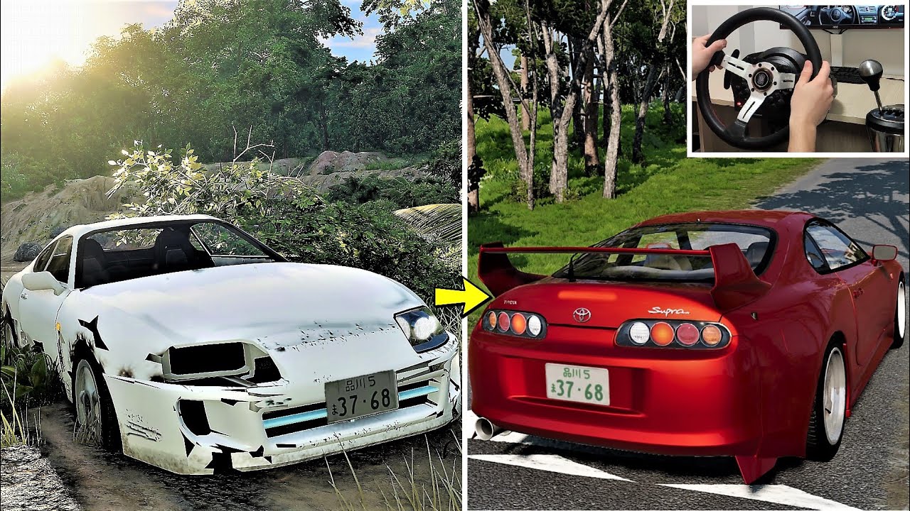 Toyota Supra complete REBUILD in 15 Minutes - BeamNG.Drive game