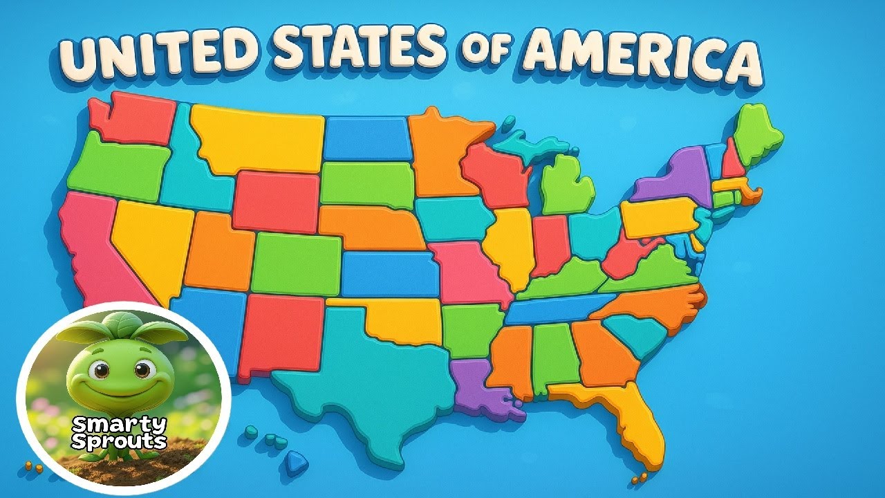 Sing and Learn All 50 States | Nursery Rhyme