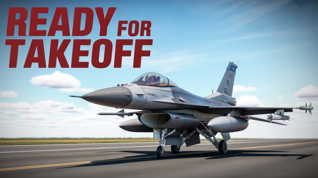 Female F-16 Pilot Takes Off at Full Speed in Emergency