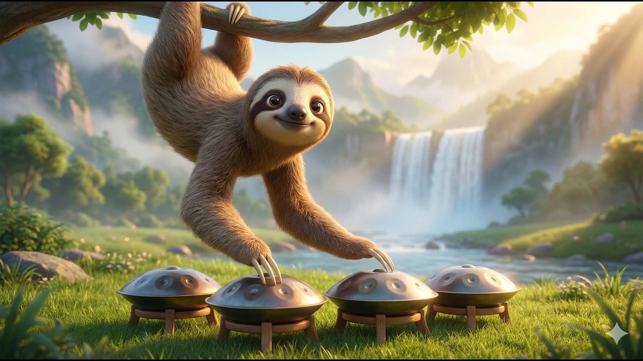 Sloth Deep Calm 🦥  Ultra Slow Spa Handpan Music