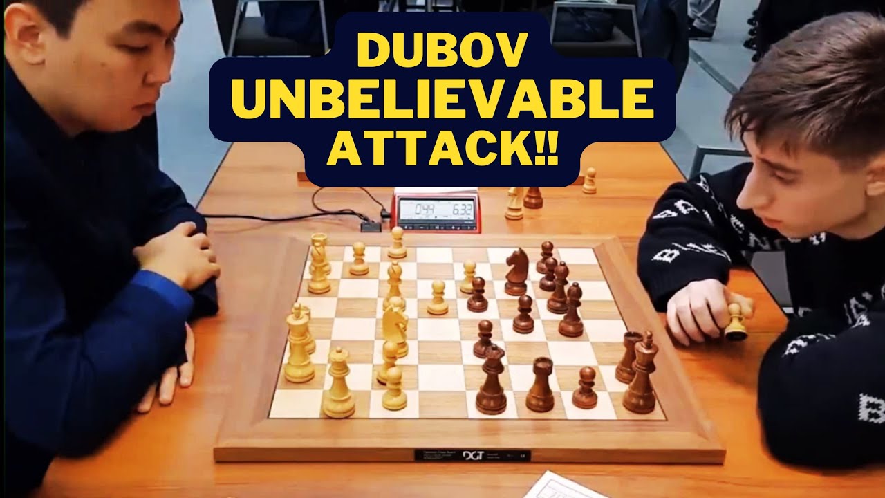 Dubov Unbelievable Attack!! GM Daniil Dubov vs. GM Sanan Sjugirov | World Rapid Championship 2019