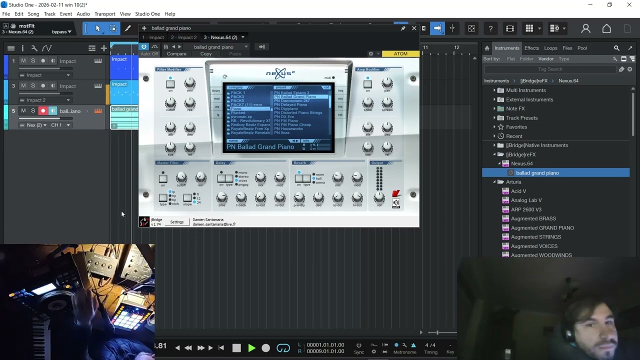 I tried to make a sampled beat but it dindn't went well...(Studio One Beatmaking Live)
