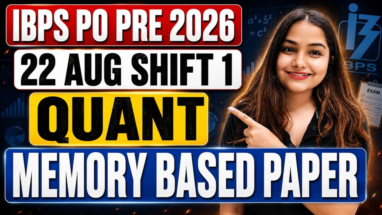 IBPS PO Pre 2026 Quant Memory Based Paper & Good Attempts | Minakshi Maam