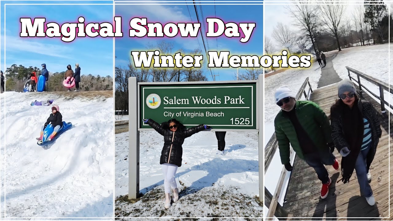 Family Day Out After Snowfall at Salem Woods Park ❄️ | Kids Playing in Snow