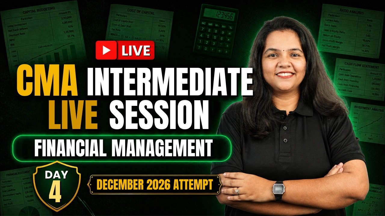 CMA Inter Financial Management | Live Day 4 | Dec 2026 | CA Vindhya | ArivuPro