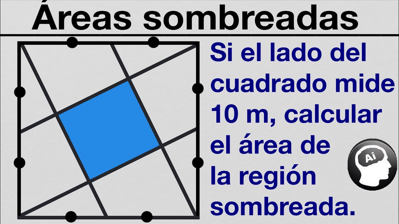 ¿Puedes resolver el siguiente problema de areas sombreadas utilizando trazos auxiliares?