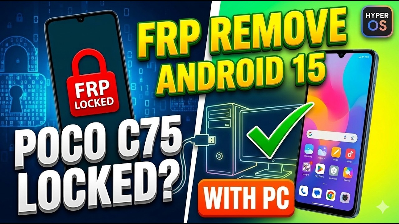 Redmi,Poco,Xiomi HyperOS Android 14,15 By Phoenix Service Tool|How To Remove frp Poco C75 Android 15