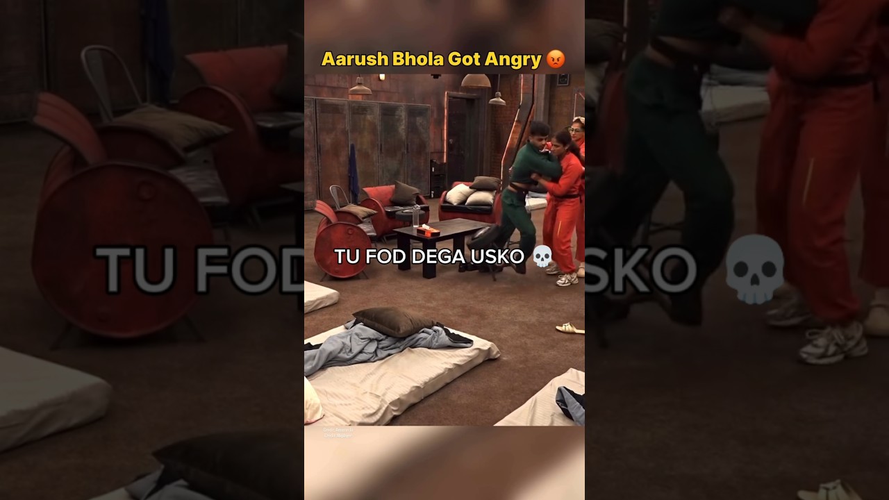Arush bhola angry mode 🔥💀😨#shorts #arushbhola #riseandfall #mxplayer #fight