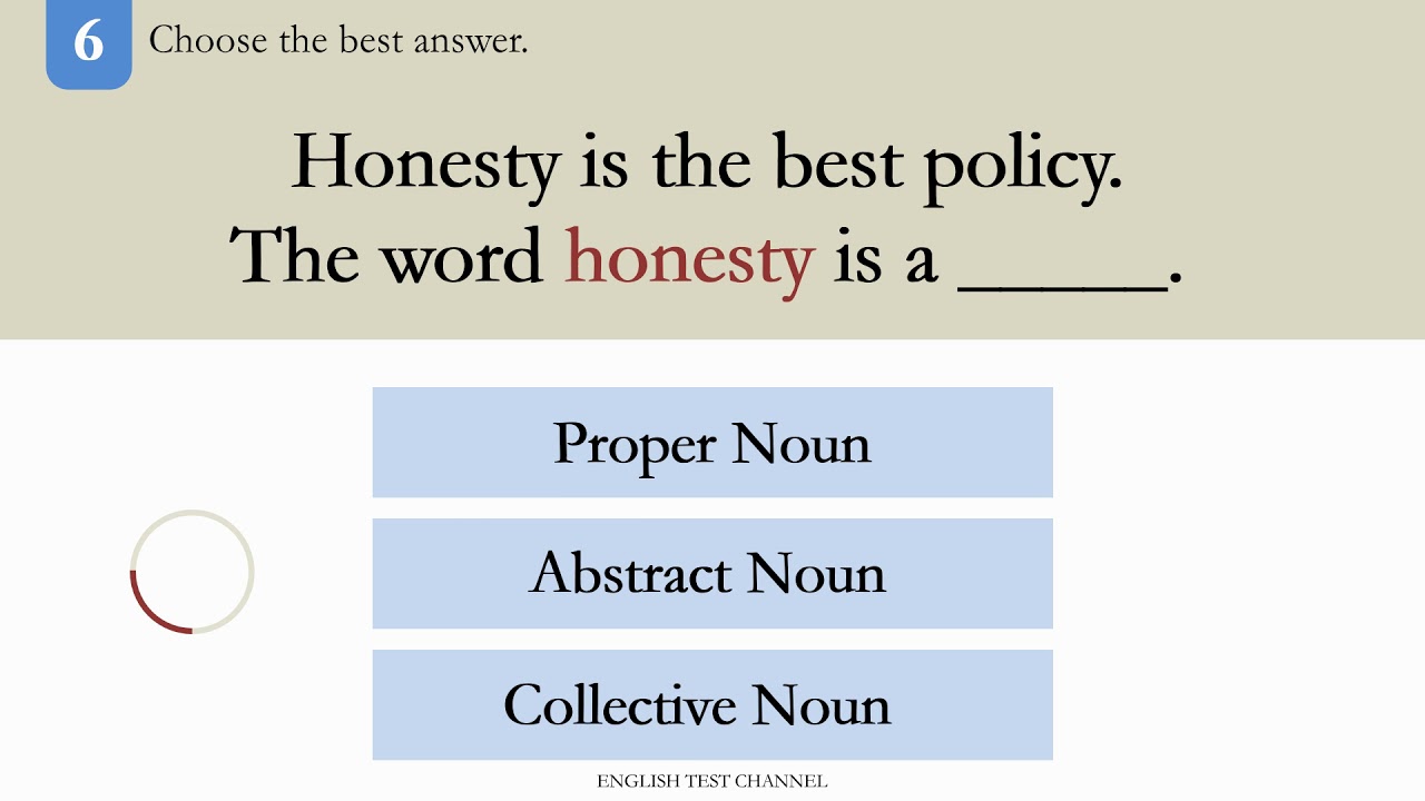 NOUN PRACTICE QUIZ