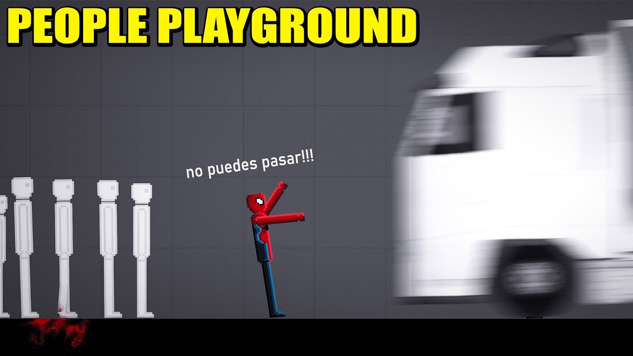 Puede SPIDERMAN Parar un CAMIÓN? - PEOPLE PLAYGROUND | Gameplay Español Simulador Sandbox