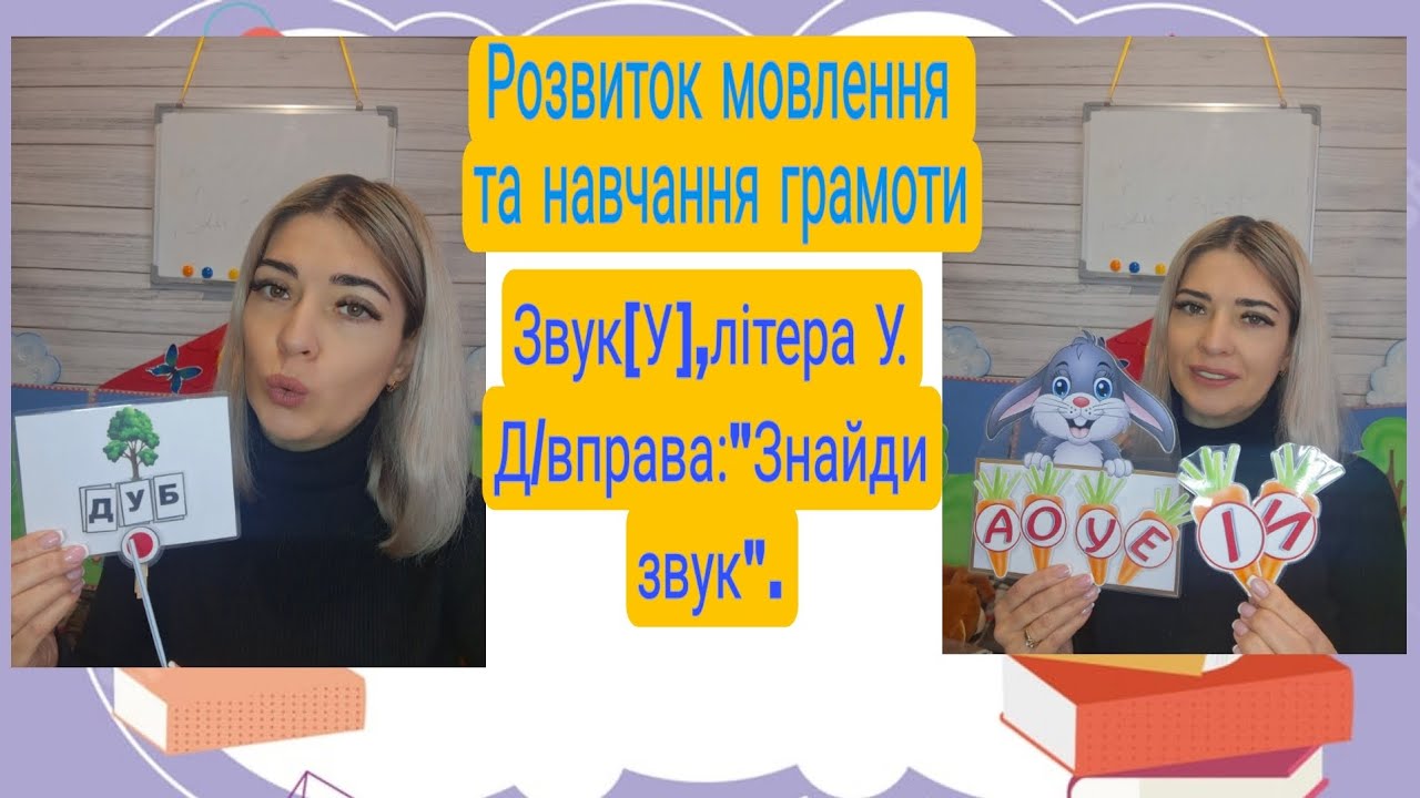 Звук[У],літера У. Розвиток мовлення та навчання грамоти, середня група. 