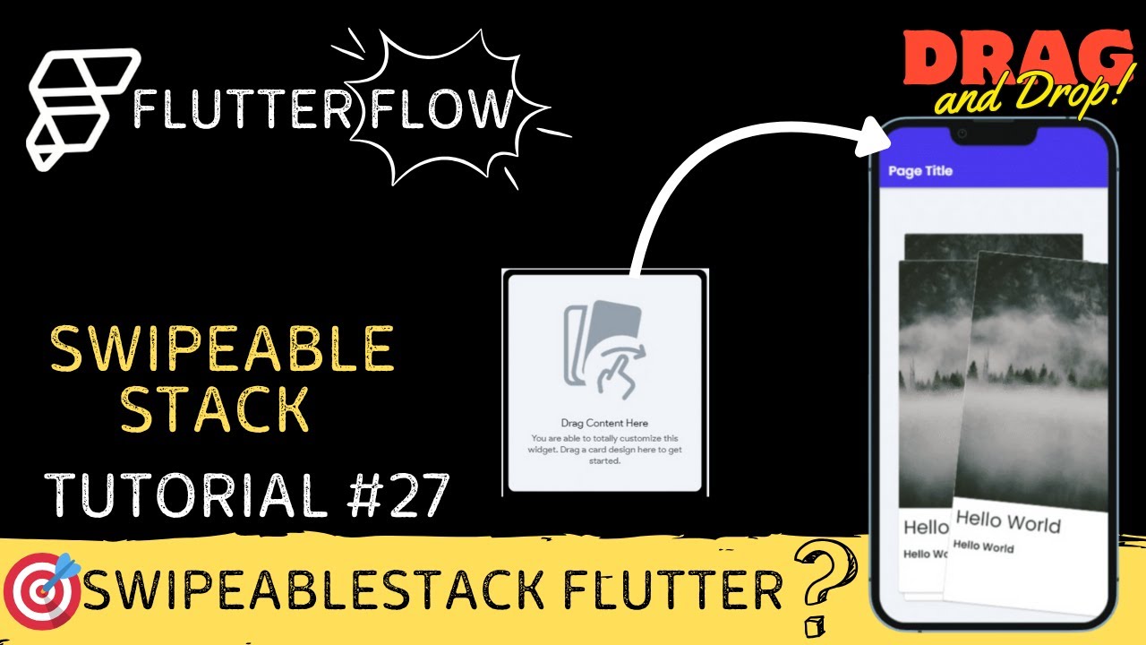 SwipeAble Stack |SwipeImages |SwipeImage in every direction |Flutter |Flutterflow #flutterflow 