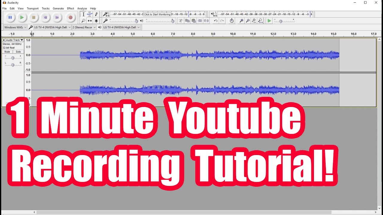 Запись звука с YouTube с помощью Audacity (краткое руководство)