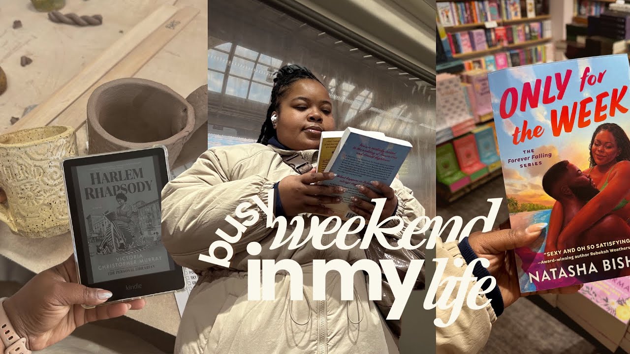 cozy weekend vlog 🤎 nails, sephora & b&n haul, trying ceramics classes + visiting friends