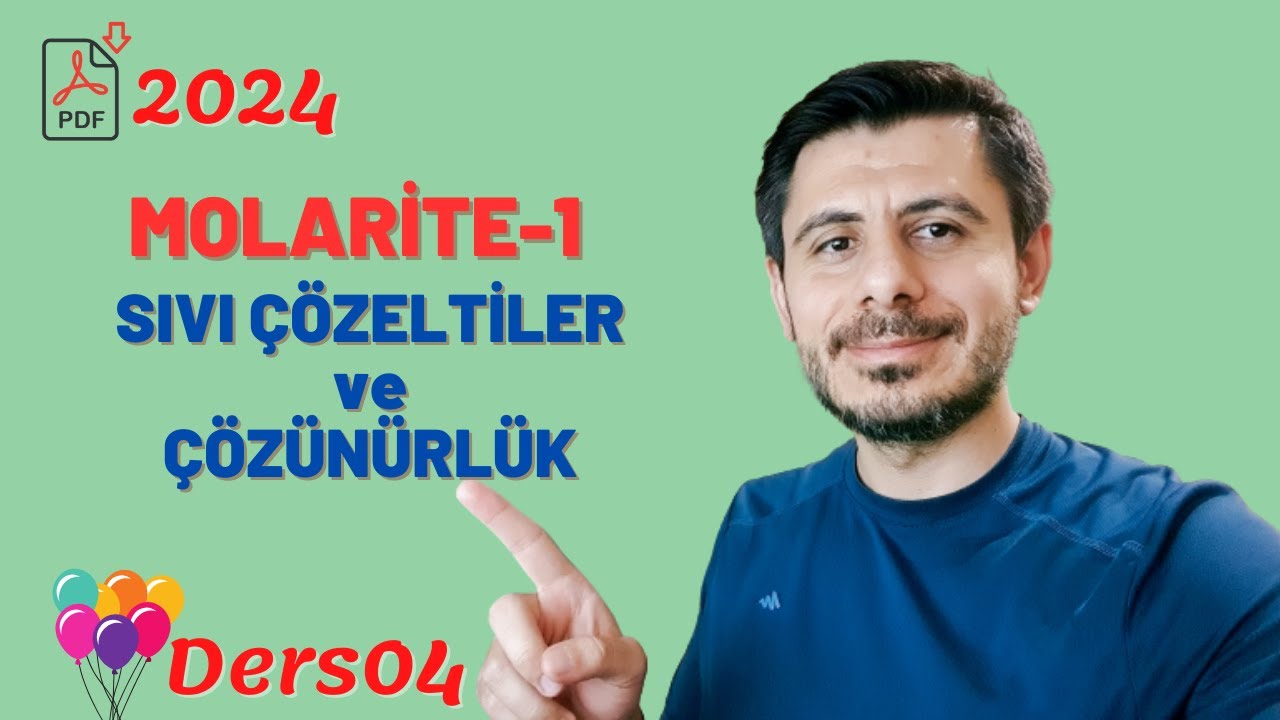 Sıvı &Ccedil;&ouml;zeltiler ve &Ccedil;&ouml;z&uuml;n&uuml;rl&uuml;k - Molarite #04