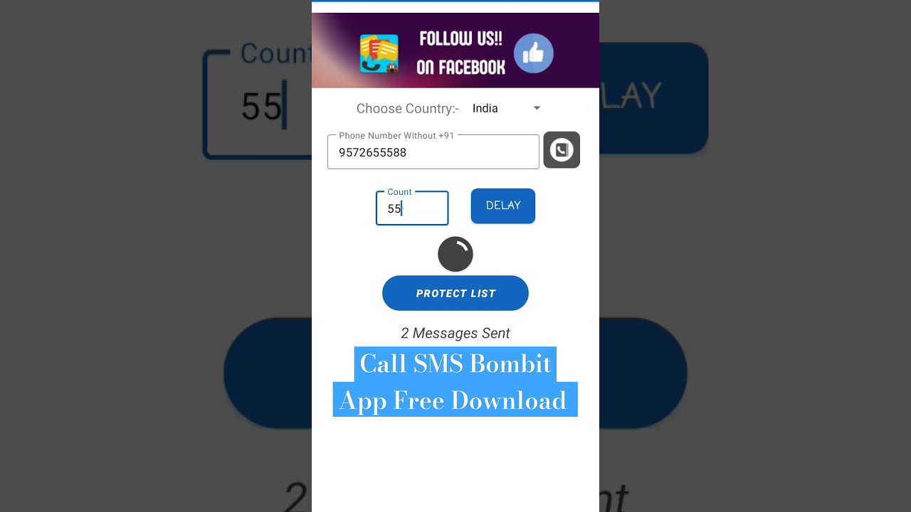Call Sms Bombit app free download | call bomber app for android | message bomber app for android