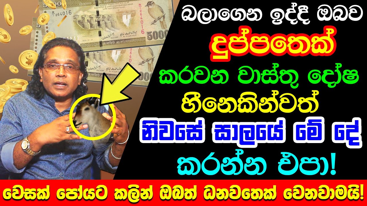 Instantly Remove Negative Energy From Your Home | සල්ලි ගලා එන වාස්තු රහස් | Money Growth Vastu Tips