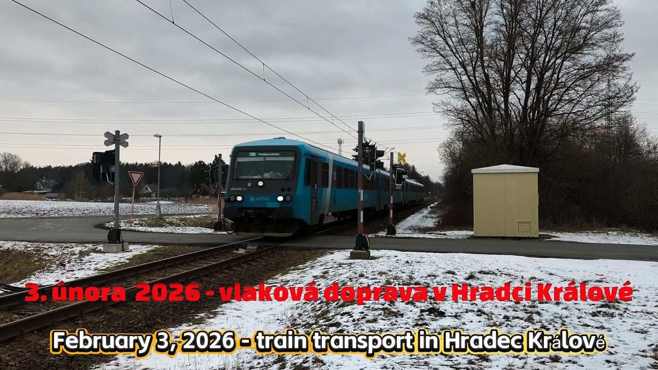 3. února 2026 - vlaková doprava v Hradci Králové