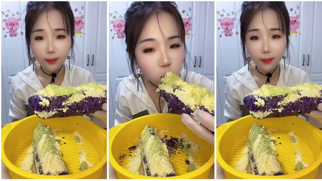 ASMR ICE EATING | MATCHA & MILK POWDER | RELAX VIDEO