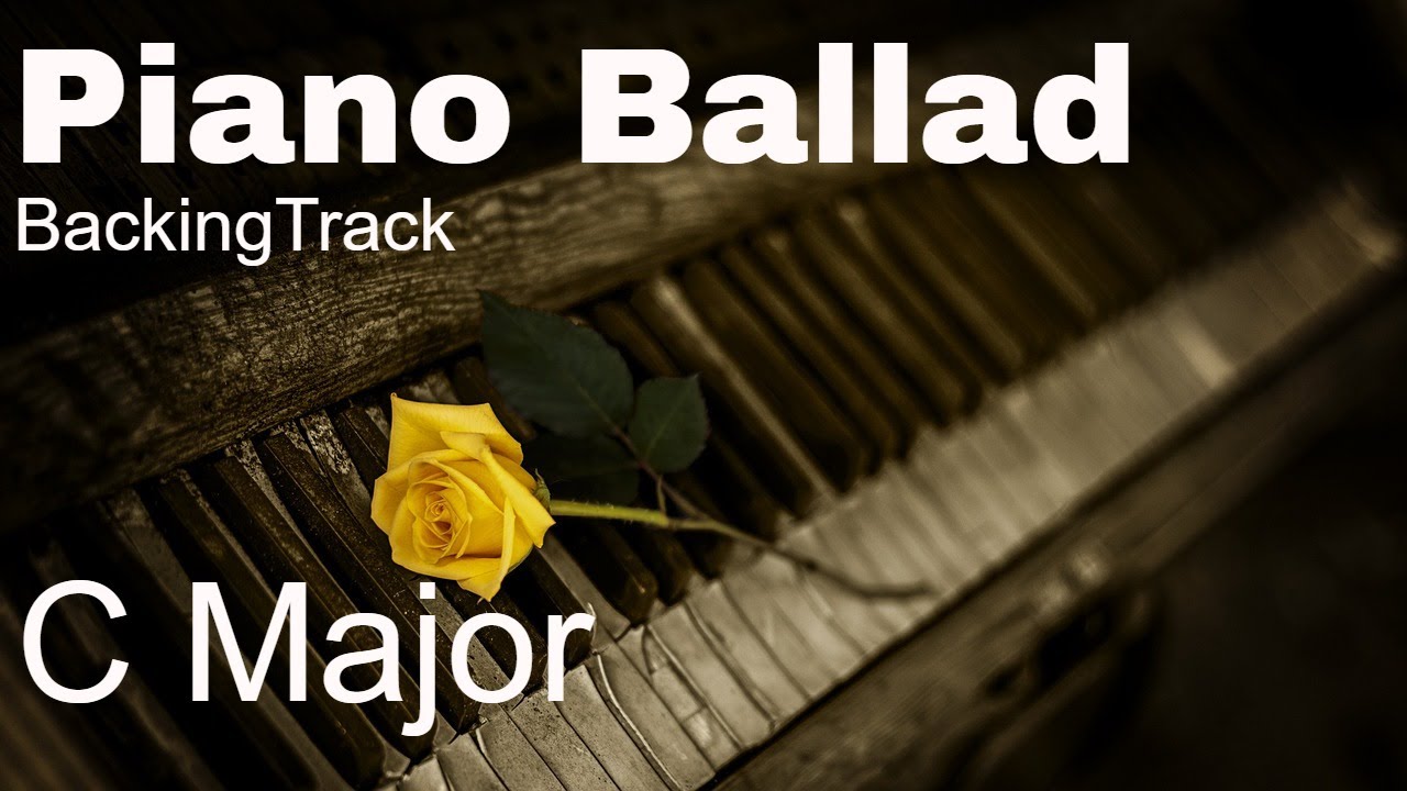 Only For You - Lovely Song Guitar Backing Track Jam In C Major  ( Piano Ballad )