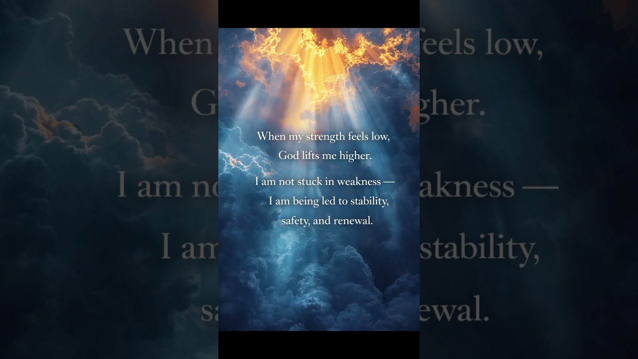 Affirmation of the Day ✨️ When my strength feels low, God lifts me higher.