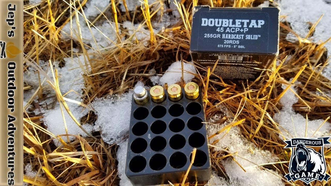 45 ACP For BEAR? | DoubleTap 255Gr Hardcast & BALL Ammo | Jugs Test & Simulated Bone Barrier
