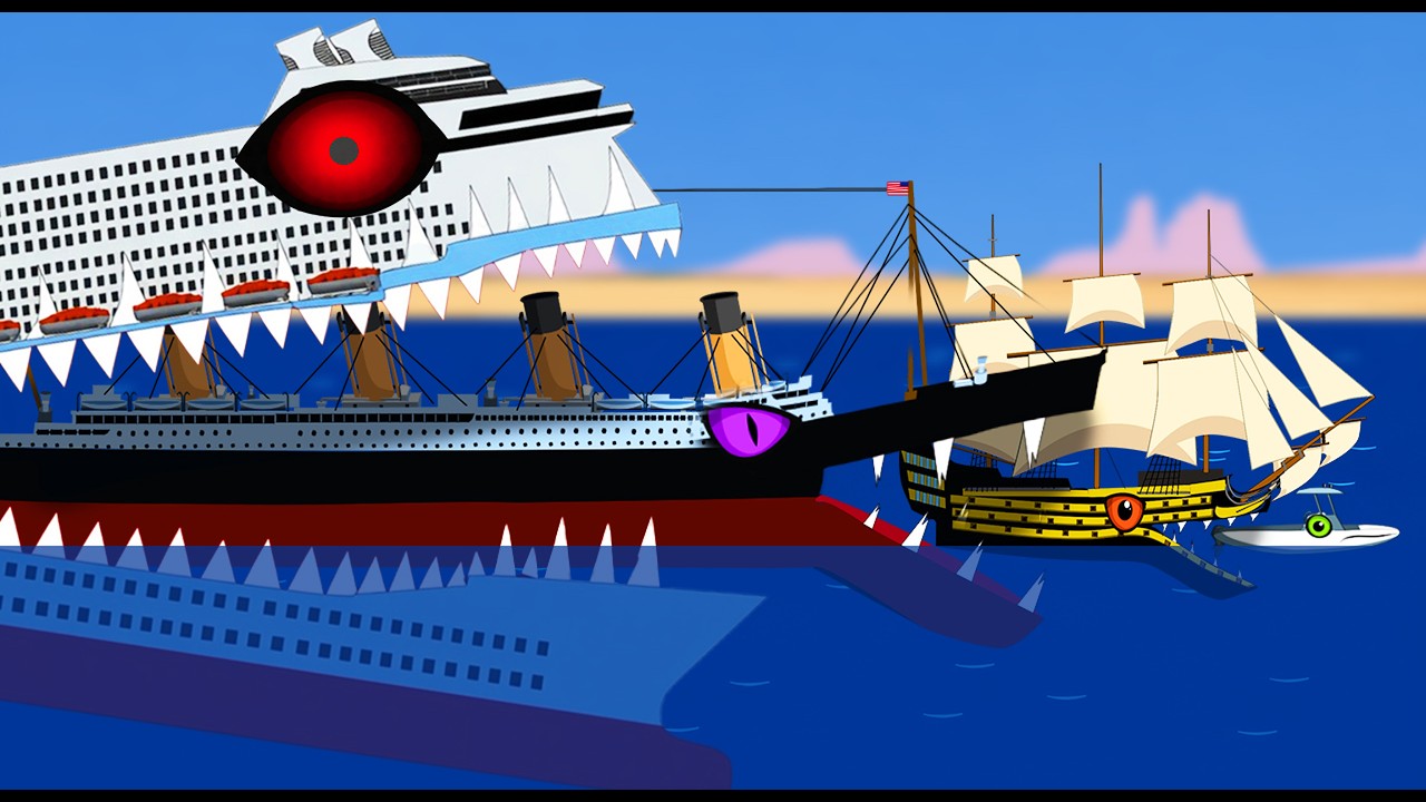 ⚓Ships Eat Each Other | Animation