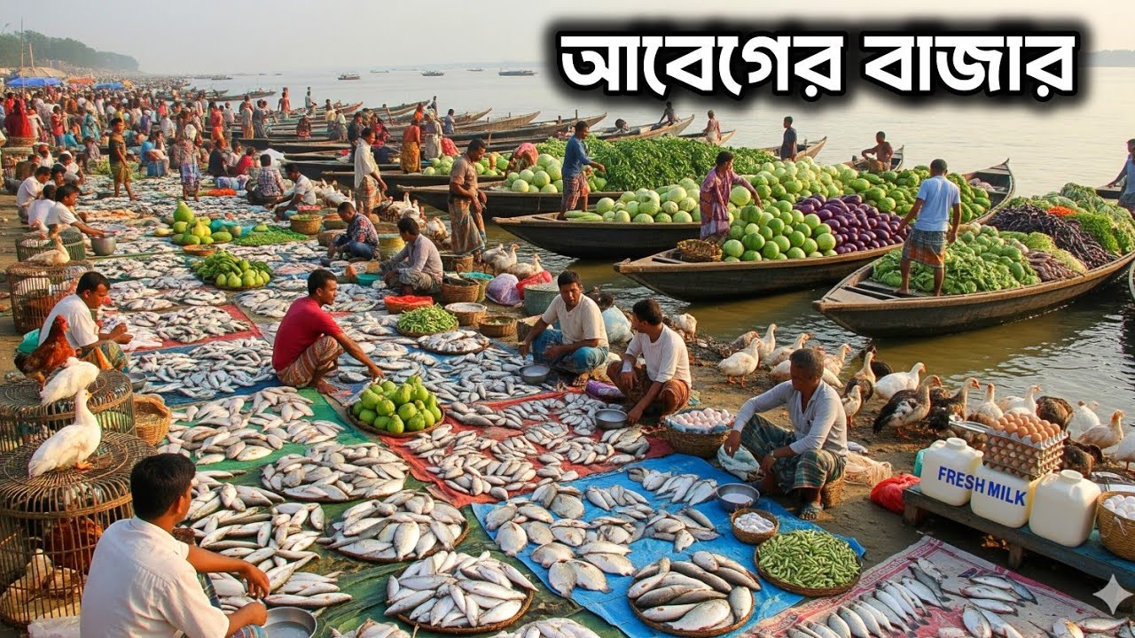 হাজারো মানুষের আবেগের বাজার নারীশা ঘাট। চরের শাক-সবজি হাঁস মুরগি ও নদীর মাছ বিক্রি করে জীবন যাপন। 