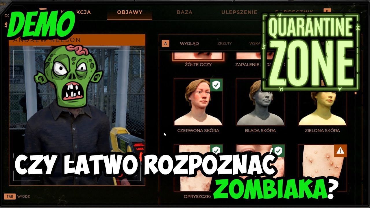 Quarantine Zone (demo) - Czy łatwo rozpoznać zombiaka 🧟?