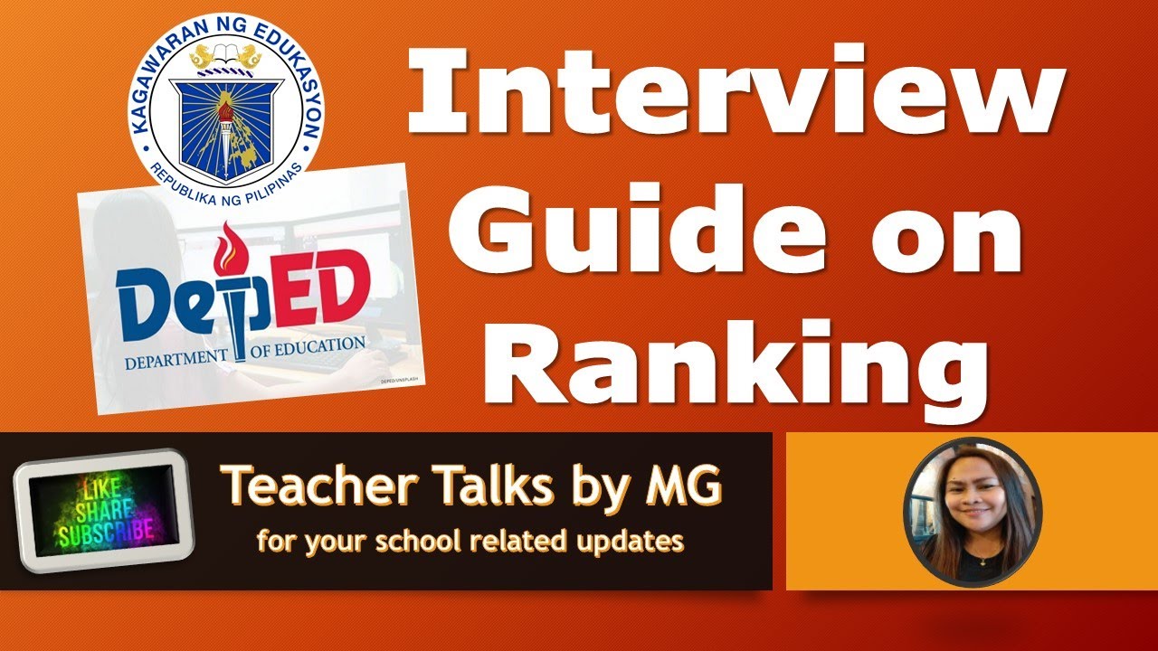 DEPED RANKING INTERVIEW GUIDE II Teacher Talks
