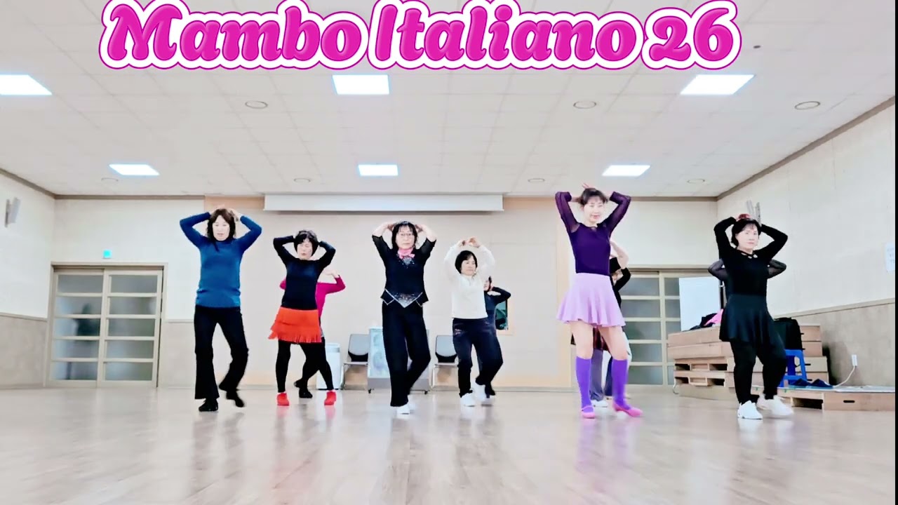 Mambo Italiano 26 - Line Dance | High Beginner | 맘보 이탈리아노 초급 라인댄스