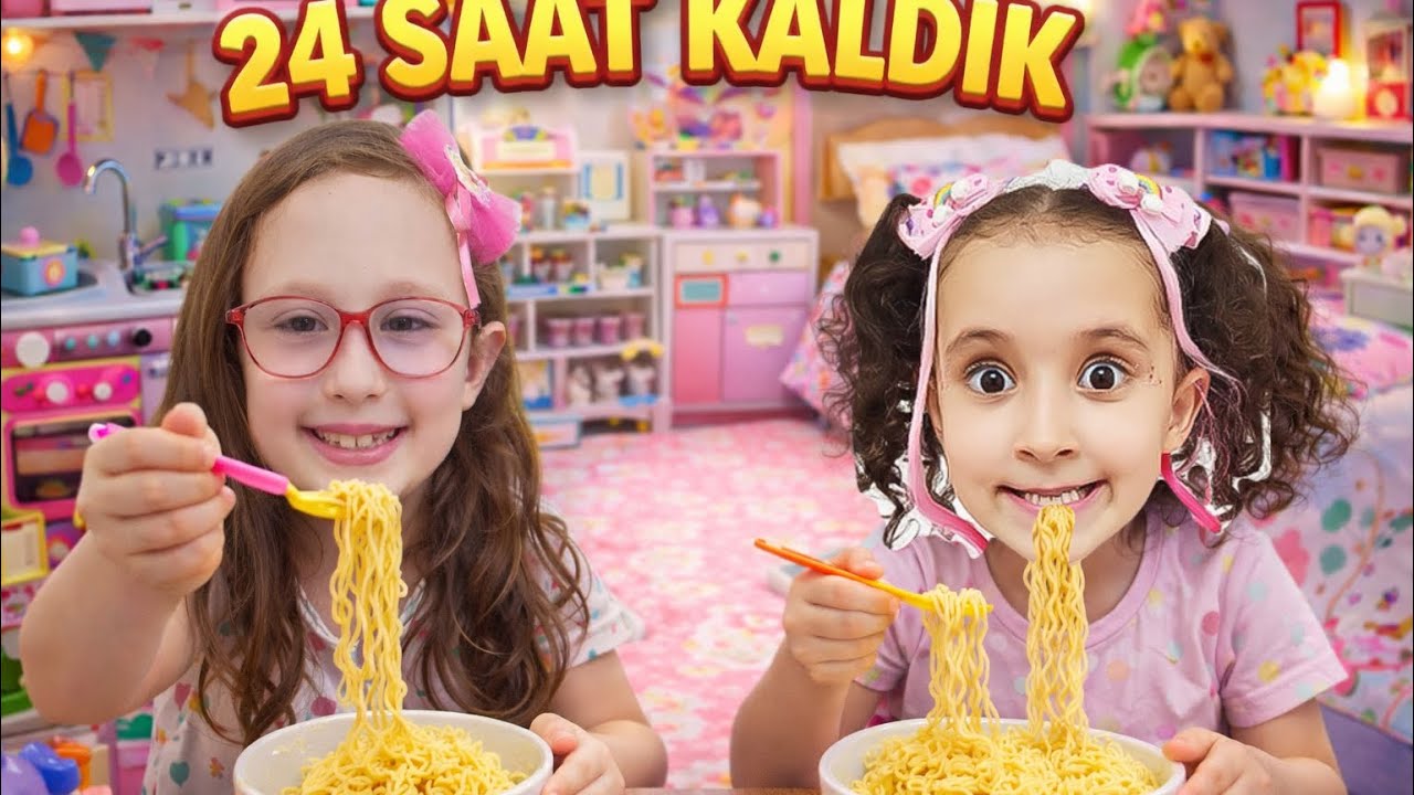 BAHAR VE BANU ALYA OYUN ODASINA EV KURDU NOODLE YEDİ !! 