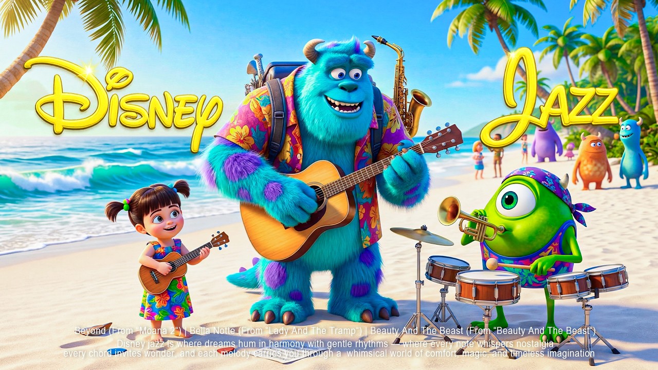 Disney Jazz Bossa Nova 🏰 Calm Seaside Cafe ☕ Music for Relax 🌊 Study & Focus