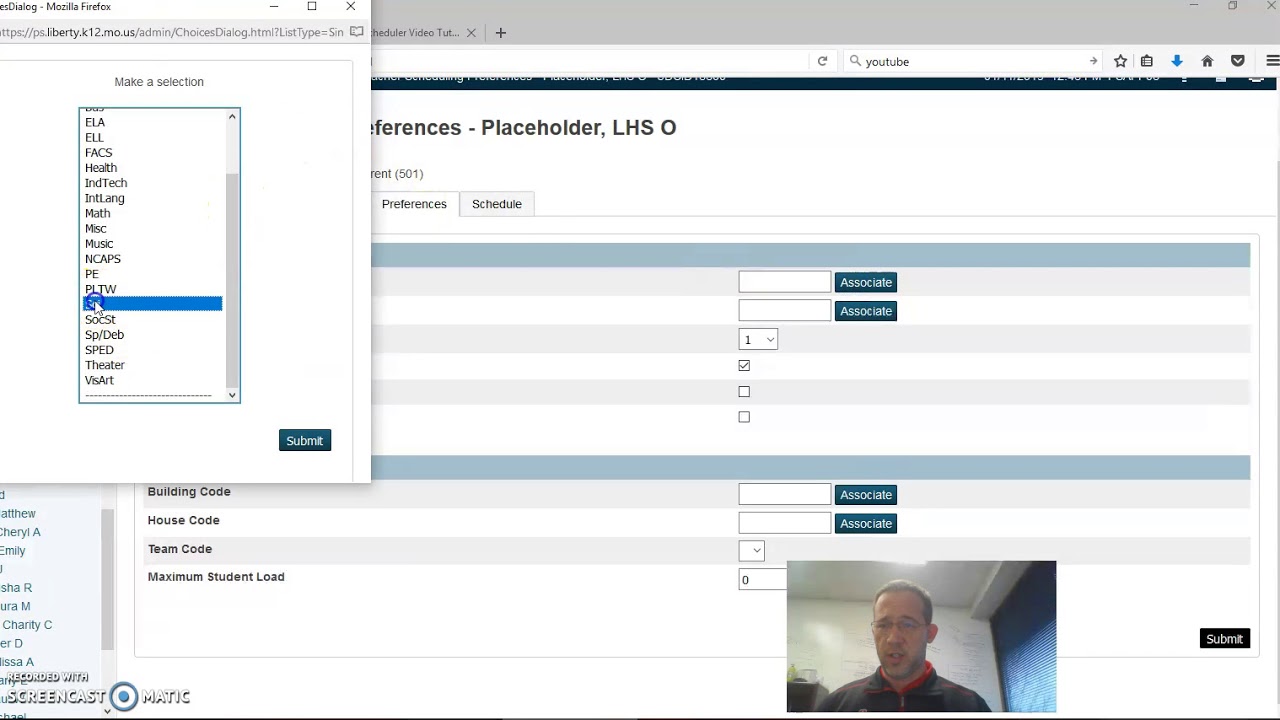 Teacher Scheduling Preferences